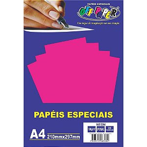 Papel A4 Neon PINK 180G - Caixa com 20 Folhas