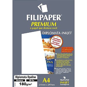 Papel A4 Diplomata Premium Branco 180G Caixa com 20