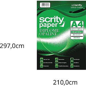 Papel A4 Diplomata Branco 180G - Caixa com 50 Folhas