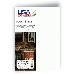 Papel A4 Couchê Branco 120G PCT com 100