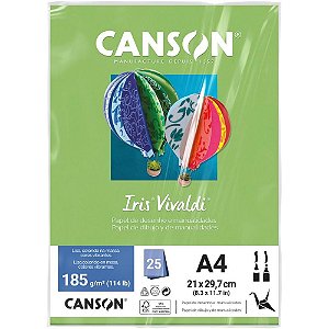 Papel A4 Color IRIS Vivaldi Verde Claro 185G PCT com 25