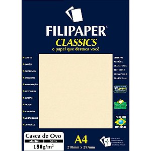 Papel A4 Casca de OVO Marfim 180G Caixa com 50 Folhas