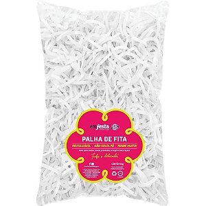 Palha para Decoração BOPP Branco 50G