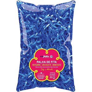 Palha para Decoração BOPP Azul Escuro 50G