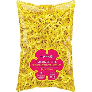Palha para Decoração BOPP Amarelo 50G