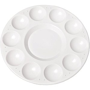 Paleta para Pintura Godê Plástico Redondo 17CM 10 Cavidades