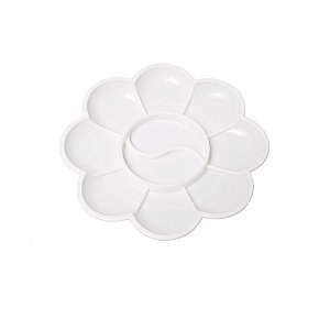 Paleta para Pintura Godê Plástica FLOR 13,7 CM - 10 Cavidades
