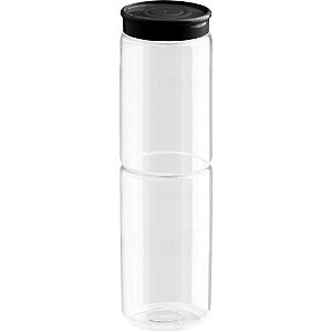 Organizador Multiuso Transparente Preto 730ML PCT com 04