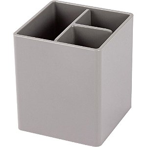 Organizador de Escritório Modular com 03 Divisórias Cinza