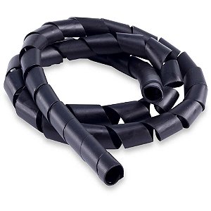 Organizador de Cabos Espiral 20MM X 1,5MM 3MTS Preto