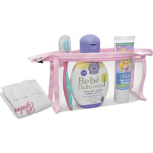 Necessaire Pequena Cores Sortidas 21X11X6CM Pacote com 3 Unidades