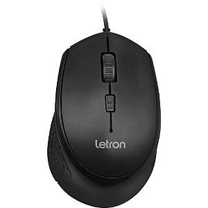Mouse óptico USB Letron 1200 DPI Office JOB Preto