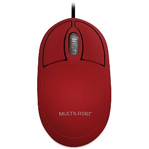 Mouse óptico USB Classic BOX FULL Vermelho 1200DPI