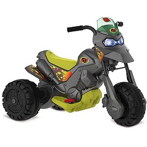 Moto Elétrica Infantil XT3 6V Titanium - com Câmbio de Duas Marchas