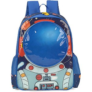 Mochila Infantil UP4YOU Astronauta Grande Azul