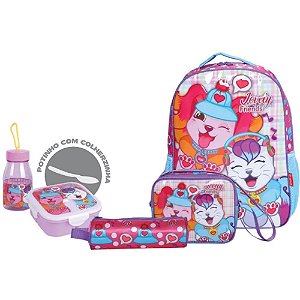 Mochila Infantil Lovely KIT com 6 Peças