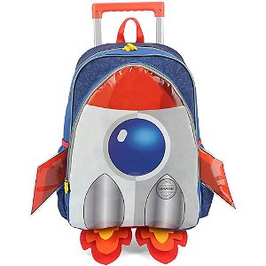 Mochila Infantil com Rodinha UP4YOU Foguete GD LR
