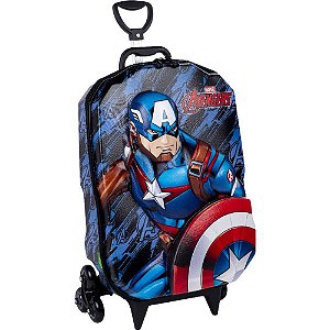 Mochila Infantil com Rodinha Capitão America