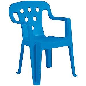 Mesinha e Cadeira Poltroninha KIDS Azul com Proteção UV