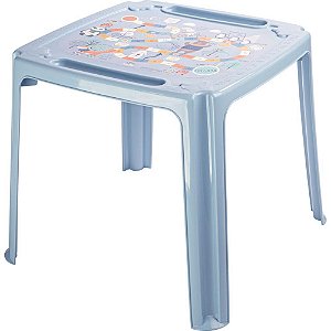 Mesinha e Cadeira Mesa Decorado Bichinhos Azul
