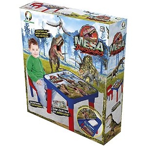 Mesinha e Cadeira Dinossauros Mesa com Cadeira