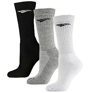 Meia Esportiva Penalty Cano ALTO Ecoknit 33/38 - Pacote com 3