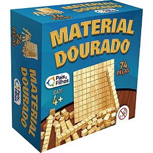 Material Dourado Educativo com 74 Peças Madeira