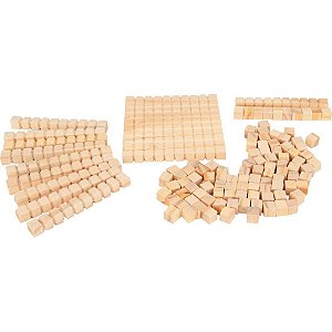 Material Dourado do Aluno em Madeira com 111 Peças