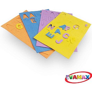 Material Didático EVA Recortado Abc+vogais 124 Peças 3CM