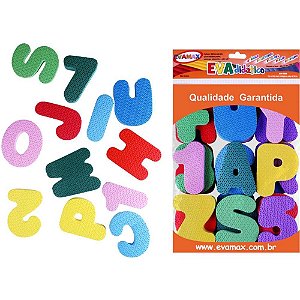 Material Didático EVA Alfanumérico 8CM X 5MM 36 Peças