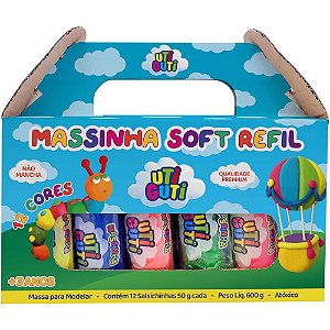 Massa para Modelar Utiguti Refil 50G Sortidas - Caixa com 12