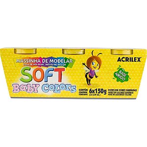 Massa para Modelar SOFT BABY Color 150G 6CORES