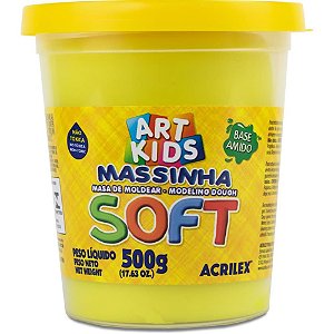 Massa para Modelar SOFT 500G Amarelo Limão - Base de Amido