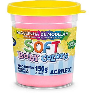 Massa para Modelar SOFT 150G Rosa Bebê À Base de Amido