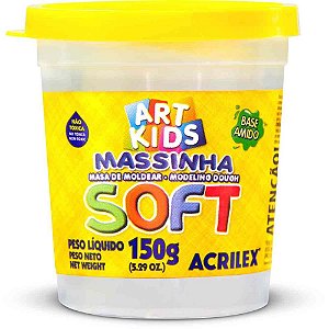 Massa para Modelar SOFT Acrilex 150G Branco Neve