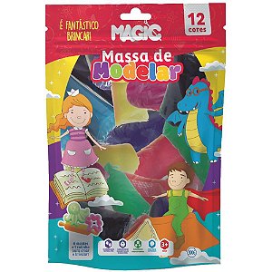 Massa para Modelar Criativa Magic 300G com Moldes e Acessórios