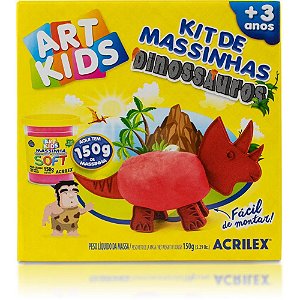 Massa para Modelar Criativa ART KIDS Dinossauro 3 Vermelho