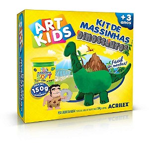 Massa para Modelar Criativa ART KIDS Dinossauro 1 Verde