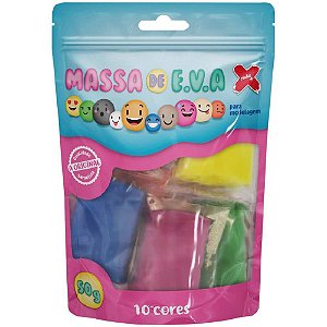 Massa de EVA 10 Cores Sortidas para Artesanato 50G