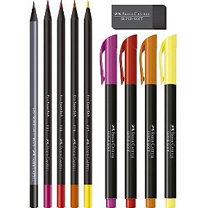Marcador Artístico Supersoft KIT Cores Quentes - 10 Unidades