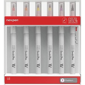 Marcador Artístico Ginza PRO Fashion 6CORES