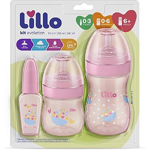 Mamadeira KIT Evolution 50/150/240ML Rosa