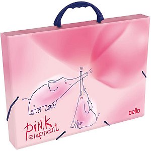 Maleta Plástica com ALÇA Ofício PINK Elephant Balão