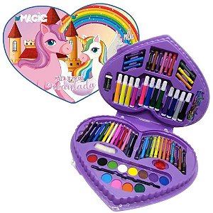 Maleta para Pintura Unicórnio 72 Peças