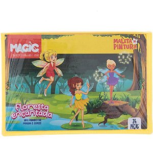 Maleta para Pintura Fadas 24 Peças