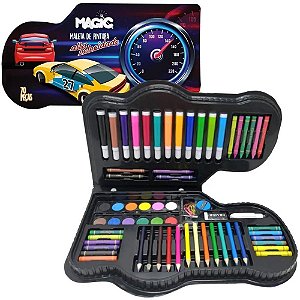 Maleta para Pintura Carros 72 Peças 37X21CM