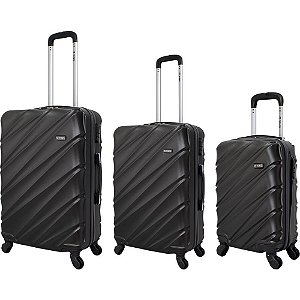 Mala de Viagem ABS 360º com 3 Peças Cinza