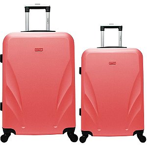 Mala de Viagem ABS 360º com 2 Peças Rosa com 02