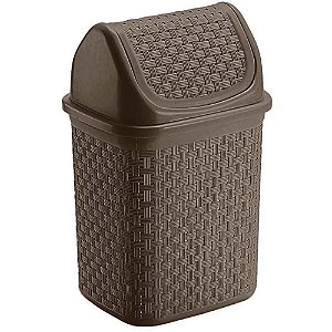 Lixeira Rattan para Pia Marrom 4,5L