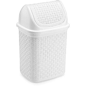 Lixeira Rattan para Pia Branca 4,5L